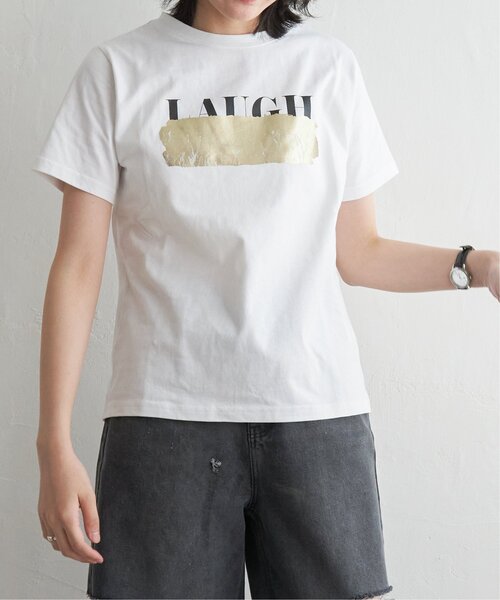 VENCEEXCHANGE(ヴァンスエクスチェンジ)の「ロゴ箔プリントコンパクトTシャツ(Tシャツ/カットソー・レディース・ゴールド/シルバー系/ブラック・FREE)」の19枚目の写真