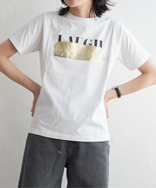 VENCEEXCHANGE(ヴァンスエクスチェンジ)の「ロゴ箔プリントコンパクトTシャツ(Tシャツ/カットソー・レディース・ゴールド/シルバー系/ブラック・FREE)」の17枚目の写真