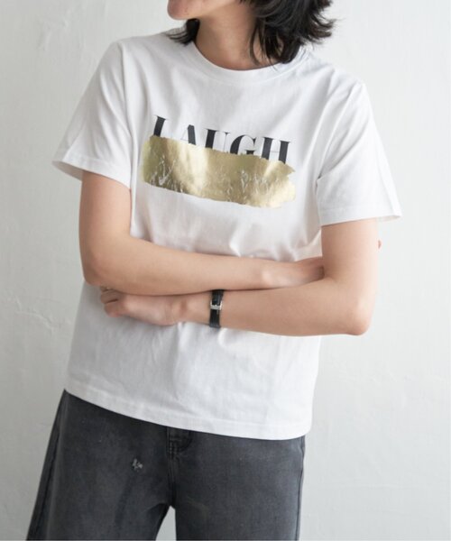 VENCEEXCHANGE(ヴァンスエクスチェンジ)の「ロゴ箔プリントコンパクトTシャツ(Tシャツ/カットソー・レディース・ゴールド/シルバー系/ブラック・FREE)」の15枚目の写真