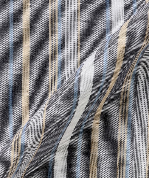 TOKYO SHIRTS（トウキョウシャツ）の「綿100% Wガーゼ ボタンダウン 半袖カジュアルシャツ（ポロシャツ・メンズ・グレイッシュブルー・LL/M/L）」の5枚目の写真