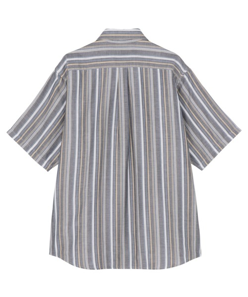 TOKYO SHIRTS（トウキョウシャツ）の「綿100% Wガーゼ ボタンダウン 半袖カジュアルシャツ（ポロシャツ・メンズ・グレイッシュブルー・LL/M/L）」の2枚目の写真