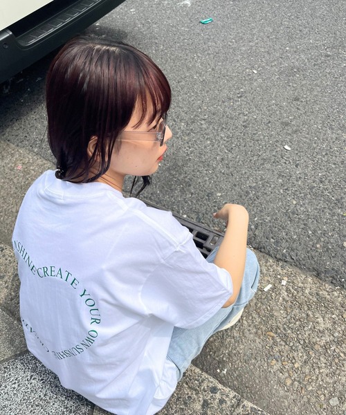 almo(アルモ)の「ハートバックプリントTシャツ(se)(Tシャツ/カットソー・レディース・レッド/グリーン/ブラック・FREE)」の12枚目の写真