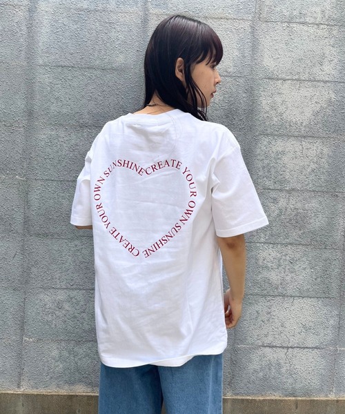 almo(アルモ)の「ハートバックプリントTシャツ(se)(Tシャツ/カットソー・レディース・レッド/グリーン/ブラック・FREE)」の19枚目の写真