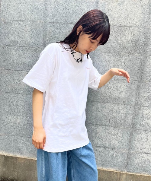 almo(アルモ)の「ハートバックプリントTシャツ(se)(Tシャツ/カットソー・レディース・レッド/グリーン/ブラック・FREE)」の20枚目の写真