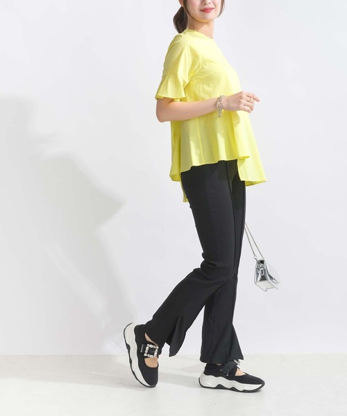 PICCIN（ピッチン）の「イレギュラーヘムコットンカットソー（Tシャツ/カットソー・レディース・ブルー/オフホワイト/イエロー・M）」の14枚目の写真