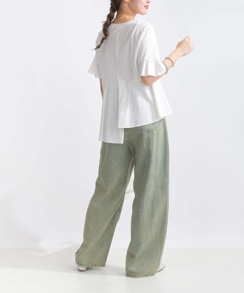 PICCIN（ピッチン）の「イレギュラーヘムコットンカットソー（Tシャツ/カットソー・レディース・ブルー/オフホワイト/イエロー・M）」の22枚目の写真