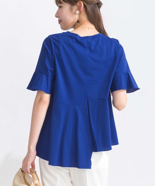 PICCIN（ピッチン）の「イレギュラーヘムコットンカットソー（Tシャツ/カットソー・レディース・ブルー/オフホワイト/イエロー・M）」の6枚目の写真