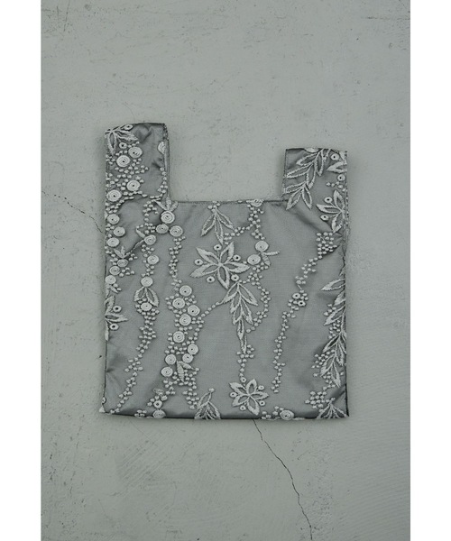 niana（ニアナ）の「刺繍レースワンハンドルバッグ パーティーバッグ 結婚式 二次会 お呼ばれ フォーマル オケージョン（ハンドバッグ・レディース・シルバー/ベージュ/モカ/ネイビー・FREE）」の12枚目の写真