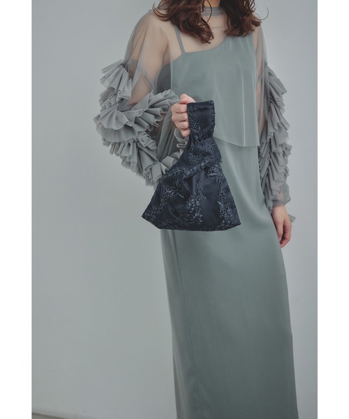 niana（ニアナ）の「刺繍レースワンハンドルバッグ パーティーバッグ 結婚式 二次会 お呼ばれ フォーマル オケージョン（ハンドバッグ・レディース・シルバー/ベージュ/モカ/ネイビー・FREE）」の19枚目の写真