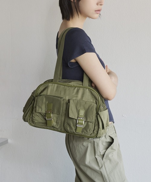 【多様な収納ポケット】ダブルポケットショルダーバッグ(ショルダーバッグ)|UNE MANSION(ユヌマンション)