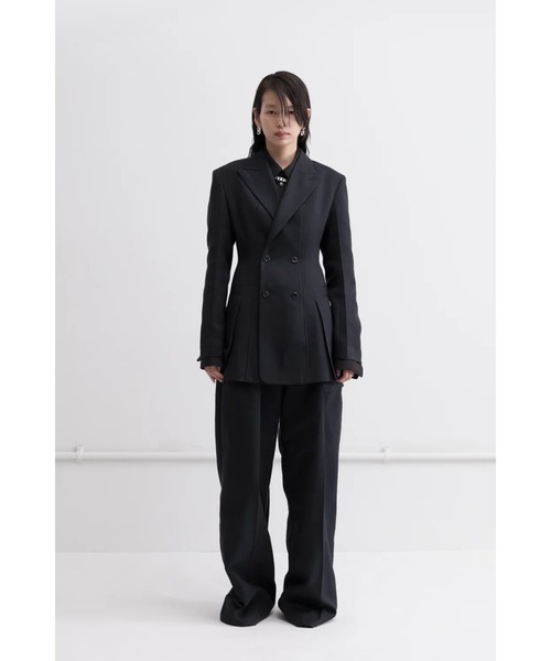 TARO HORIUCHI(タロウ ホリウチ)の「Double Front Vent Jacket(テーラードジャケット・レディース・ネイビー系・0)」の2枚目の写真