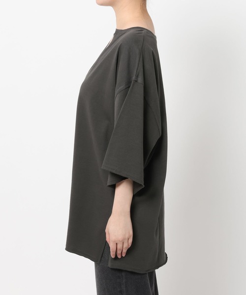 LEPSIM(レプシィム)の「ネックスリットチュニック 114441(Tシャツ/カットソー・レディース・グレー/ブルー/オレンジ/アイボリー・FREE)」の20枚目の写真