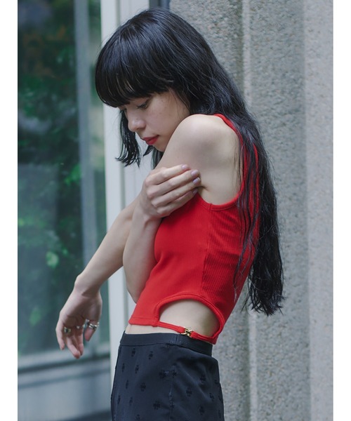 SORIN（ソリン ）の「Stretchy Rib Cut-out Tank Top（タンクトップ