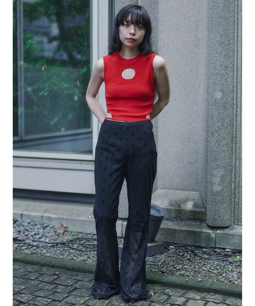 SORIN（ソリン ）の「Stretchy Rib Cut-out Tank Top（タンクトップ