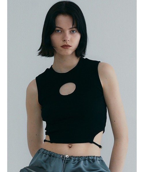 SORIN（ソリン ）の「Stretchy Rib Cut-out Tank Top（タンクトップ