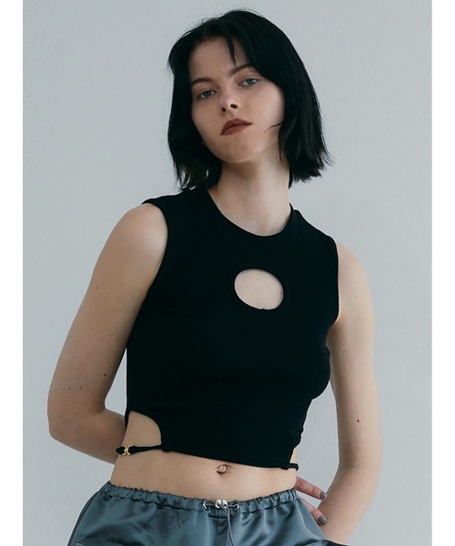 SORIN（ソリン ）の「Stretchy Rib Cut-out Tank Top（タンクトップ