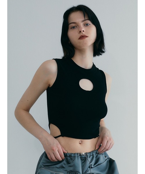 SORIN（ソリン ）の「Stretchy Rib Cut-out Tank Top（タンクトップ