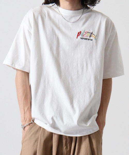 FUNALIVE(ファンアライブ)の「バックペイント発砲アーチロゴフロントロゴ刺繍BIG SS/T(Tシャツ/カットソー・メンズ・ベージュ/ホワイト/ブラック・L/M)」の6枚目の写真