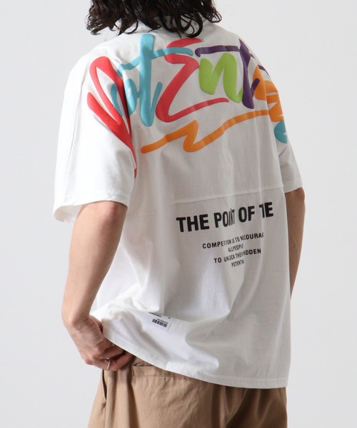 FUNALIVE(ファンアライブ)の「バックペイント発砲アーチロゴフロントロゴ刺繍BIG SS/T(Tシャツ/カットソー・メンズ・ベージュ/ホワイト/ブラック・L/M)」の7枚目の写真