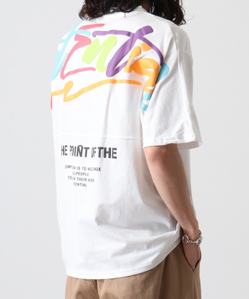 FUNALIVE(ファンアライブ)の「バックペイント発砲アーチロゴフロントロゴ刺繍BIG SS/T(Tシャツ/カットソー・メンズ・ベージュ/ホワイト/ブラック・L/M)」の8枚目の写真