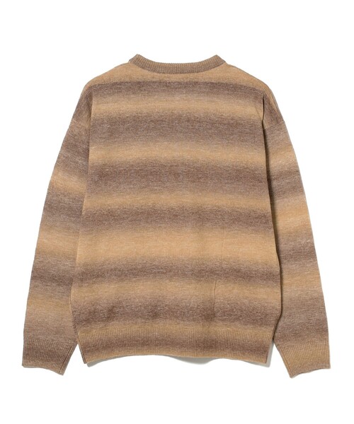BEAMS(ビームス)の「フェード ボーダー クルーネックニット(ニット/セーター・メンズ・カーキ/パープル・X-LARGE/LARGE/MEDIUM/SMALL)」の6枚目の写真