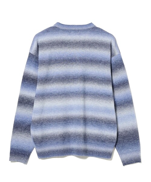 BEAMS(ビームス)の「フェード ボーダー クルーネックニット(ニット/セーター・メンズ・カーキ/パープル・X-LARGE/LARGE/MEDIUM/SMALL)」の10枚目の写真