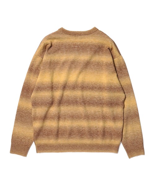 BEAMS(ビームス)の「フェード ボーダー クルーネックニット(ニット/セーター・メンズ・カーキ/パープル・X-LARGE/LARGE/MEDIUM/SMALL)」の14枚目の写真