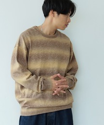 BEAMS | フェード ボーダー クルーネックニット(ニット/セーター)