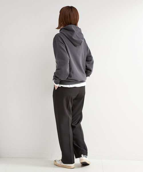 B.C STOCK（ベーセーストック）の「クリアクロスバックゴムタックトラウザー（スラックス・レディース・ブラック/ブラウン・FREE）」の6枚目の写真