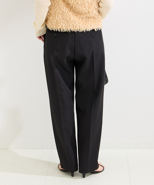 B.C STOCK（ベーセーストック）の「クリアクロスバックゴムタックトラウザー（スラックス・レディース・ブラック/ブラウン・FREE）」の21枚目の写真