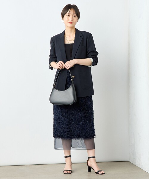 NOLLEY’S Sophi（ノーリーズソフィ）の「ウォッシャブルトロオーバージャケット（テーラードジャケット・レディース・ベージュ/ネイビー・38/36/34）」の8枚目の写真