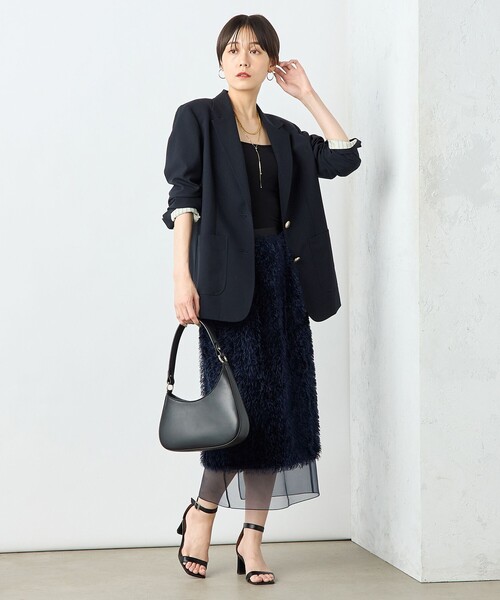 NOLLEY’S Sophi（ノーリーズソフィ）の「ウォッシャブルトロオーバージャケット（テーラードジャケット・レディース・ベージュ/ネイビー・38/36/34）」の9枚目の写真