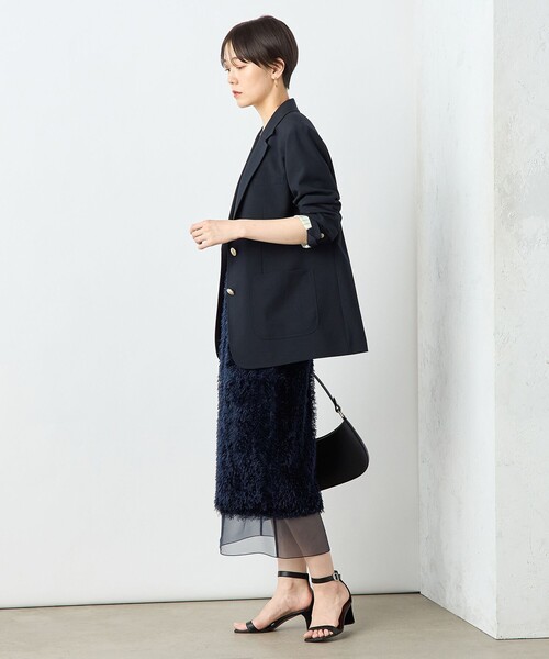 NOLLEY’S Sophi（ノーリーズソフィ）の「ウォッシャブルトロオーバージャケット（テーラードジャケット・レディース・ベージュ/ネイビー・38/36/34）」の10枚目の写真