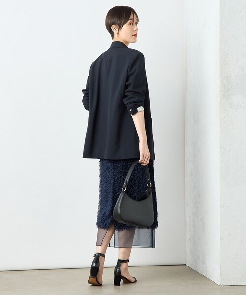 NOLLEY’S Sophi（ノーリーズソフィ）の「ウォッシャブルトロオーバージャケット（テーラードジャケット・レディース・ベージュ/ネイビー・38/36/34）」の12枚目の写真