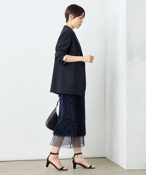 NOLLEY’S Sophi（ノーリーズソフィ）の「ウォッシャブルトロオーバージャケット（テーラードジャケット・レディース・ベージュ/ネイビー・38/36/34）」の13枚目の写真