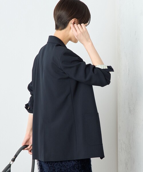 NOLLEY’S Sophi（ノーリーズソフィ）の「ウォッシャブルトロオーバージャケット（テーラードジャケット・レディース・ベージュ/ネイビー・38/36/34）」の19枚目の写真