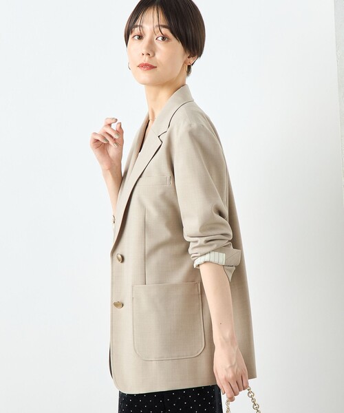 NOLLEY’S Sophi（ノーリーズソフィ）の「ウォッシャブルトロオーバージャケット（テーラードジャケット・レディース・ベージュ/ネイビー・38/36/34）」の22枚目の写真