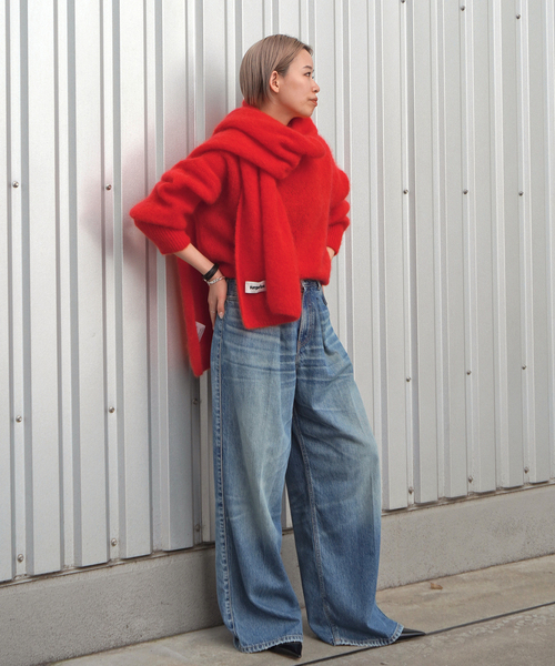 AP STUDIO(エーピーストゥディオ)の「【HAIKURE/ハイクル】CANDY BLUE ASIAN FIT(デニムパンツ・レディース・ブルー・27/26/25/24)」の4枚目の写真