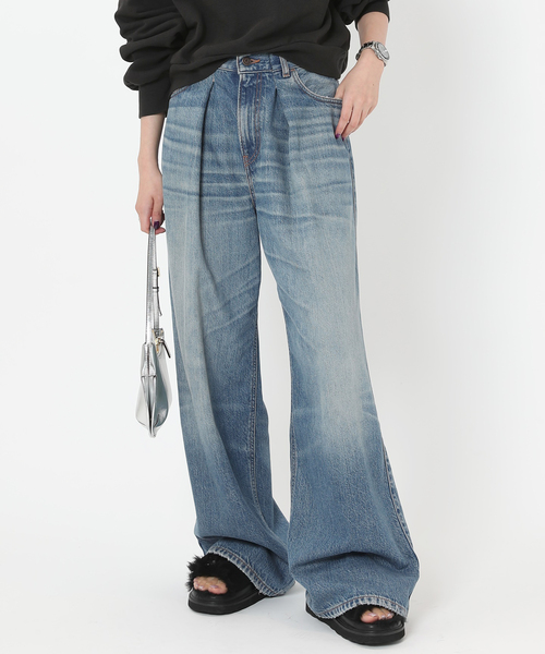 AP STUDIO(エーピーストゥディオ)の「【HAIKURE/ハイクル】CANDY BLUE ASIAN FIT(デニムパンツ・レディース・ブルー・27/26/25/24)」の6枚目の写真