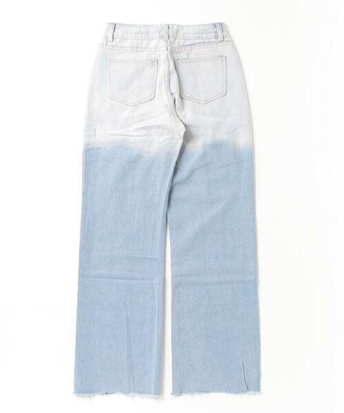 gossip！ロサンゼルス（ゴシップロサンゼルス）の「グラデーションカットアウト　ダメージデニムパンツ（デニムパンツ・レディース・ライトブルー・S/M/L）」の2枚目の写真