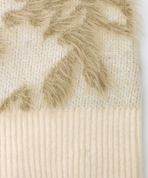 チチカカ（チチカカ）の「ヤクタッチフェザーニットプルオーバー（ニット/セーター・レディース・ブラック/パープル/アイボリー・FREE）」の12枚目の写真