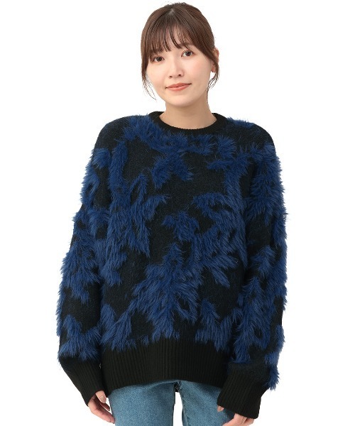 チチカカ（チチカカ）の「ヤクタッチフェザーニットプルオーバー（ニット/セーター・レディース・ブラック/パープル/アイボリー・FREE）」の14枚目の写真