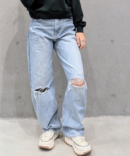 GAP（ギャップ）の「ハイライズ バレルデニム ジーンズ（デニムパンツ・レディース・インディゴブルー・24/25/26/23/28/29/30/27）」の20枚目の写真