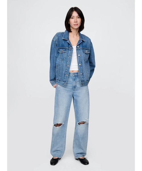 GAP（ギャップ）の「ハイライズ バレルデニム ジーンズ（デニムパンツ・レディース・インディゴブルー・24/25/26/23/28/29/30/27）」の18枚目の写真