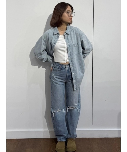 GAP（ギャップ）の「ハイライズ バレルデニム ジーンズ（デニムパンツ・レディース・インディゴブルー・24/25/26/23/28/29/30/27）」の22枚目の写真