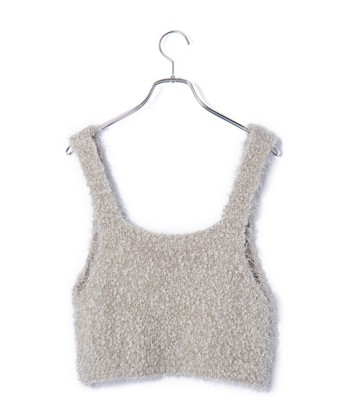 VIS(ビス)の「【前後2WAY】ポンポンシャギーニットビスチェ(キャミソール・レディース・キナリ/ブラック/グレー・FREE)」の20枚目の写真