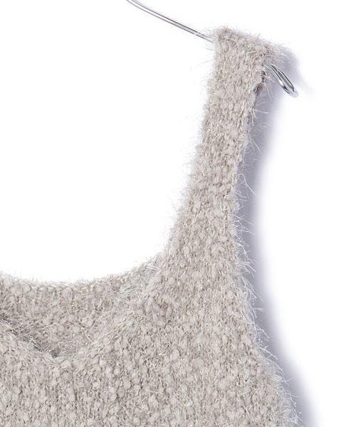 VIS(ビス)の「【前後2WAY】ポンポンシャギーニットビスチェ(キャミソール・レディース・キナリ/ブラック/グレー・FREE)」の22枚目の写真