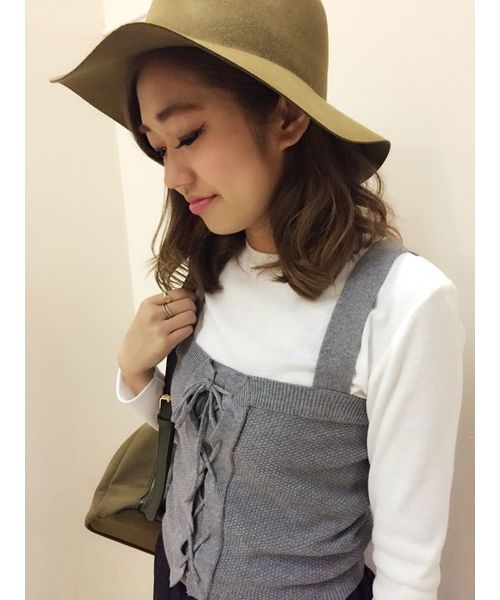 Chico（チコ）の「【who's who Chico】ニットビスチェset（キャミソール・レディース・ベージュ/ブラック/グレー・FREE）」の19枚目の写真