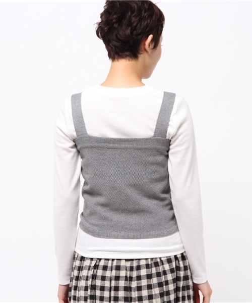 Chico（チコ）の「【who's who Chico】ニットビスチェset（キャミソール・レディース・ベージュ/ブラック/グレー・FREE）」の12枚目の写真