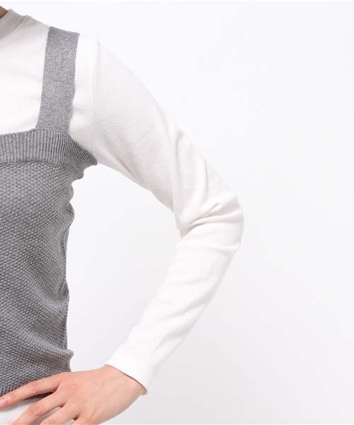 Chico（チコ）の「【who's who Chico】ニットビスチェset（キャミソール・レディース・ベージュ/ブラック/グレー・FREE）」の14枚目の写真